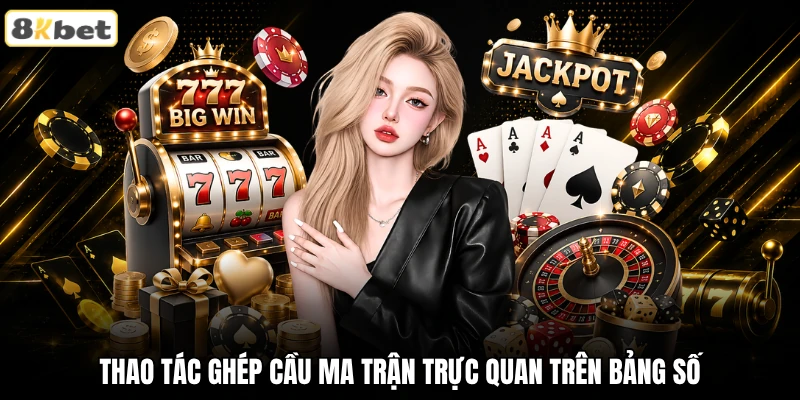 Thao tác ghép cầu ma trận trực quan trên bảng số Thao tác ghép cầu ma trận trực quan trên bảng số