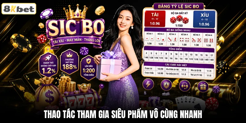 Thao tác tham gia siêu phẩm vô cùng nhanh Thao tác tham gia siêu phẩm vô cùng nhanh
